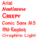 Designed fonts